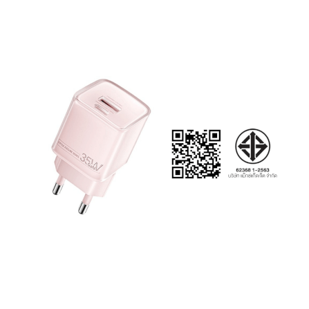 หัวชาร์จเร็ว REMAX U181-AC35W-PNK USB+C 35W พร้อมสาย C to C สีชมพู_3